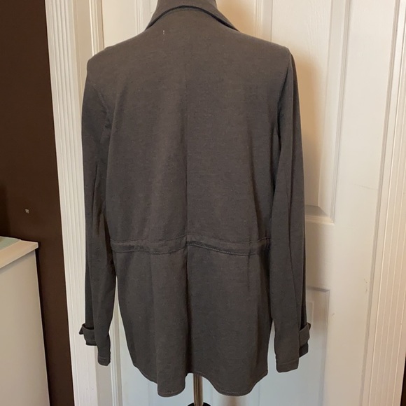 Fashion Bug Women’s Dark Gray Heather Jacket Sz L - Picture 6 of 8